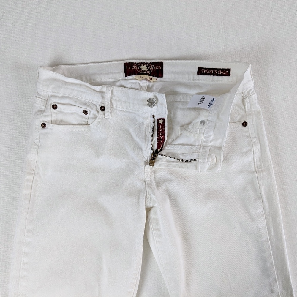 Lucky Brand Sweet N' Crop white cropped jeans GUC